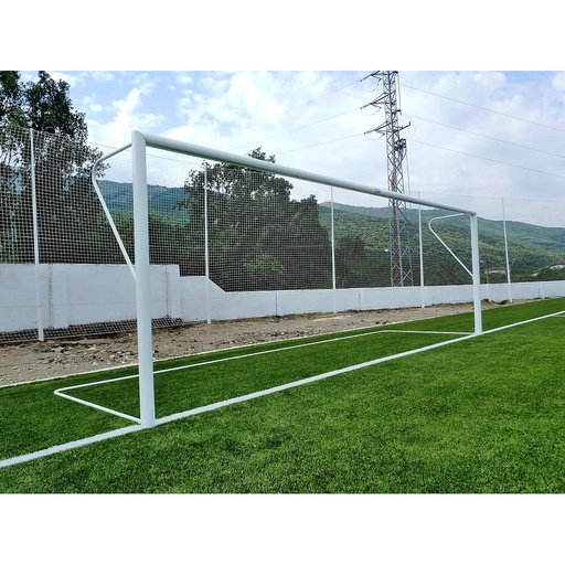 [0012535] JUEGO PORTERÍAS ALUMINIO FÚTBOL 11 120X100 MM FIJAS