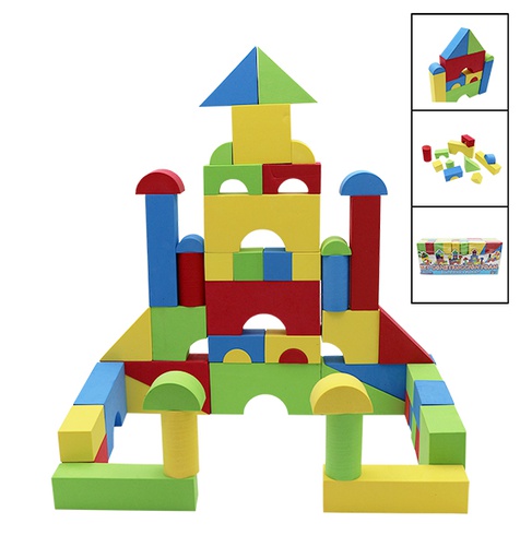 [0009665]  SET CONSTRUCCION FOAM 50 UNIDADES FORMAS GEOMETRICAS